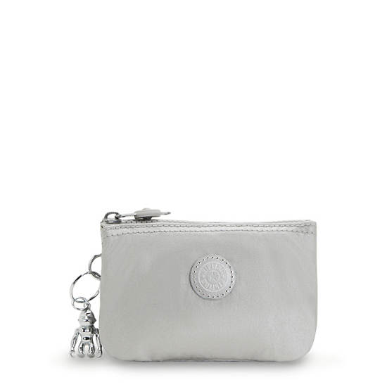Sacs Kipling Creativity Small Metallic Pouch Argent | FR 1106PJ